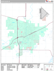 Grand Island Digital Map Premium Style